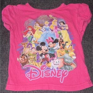 Vintage Disney 3T pink t-shirt with characters